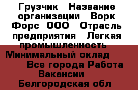 Грузчик › Название организации ­ Ворк Форс, ООО › Отрасль предприятия ­ Легкая промышленность › Минимальный оклад ­ 24 000 - Все города Работа » Вакансии   . Белгородская обл.